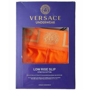 VERSACE Low-Rise Orange/Gold Briefs NWT
